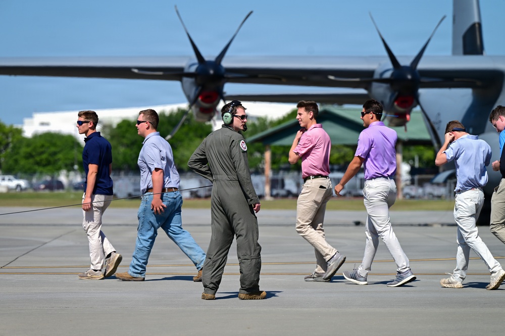 165th Airlift Wing hosts Benedictine Military School JROTC orientation flight