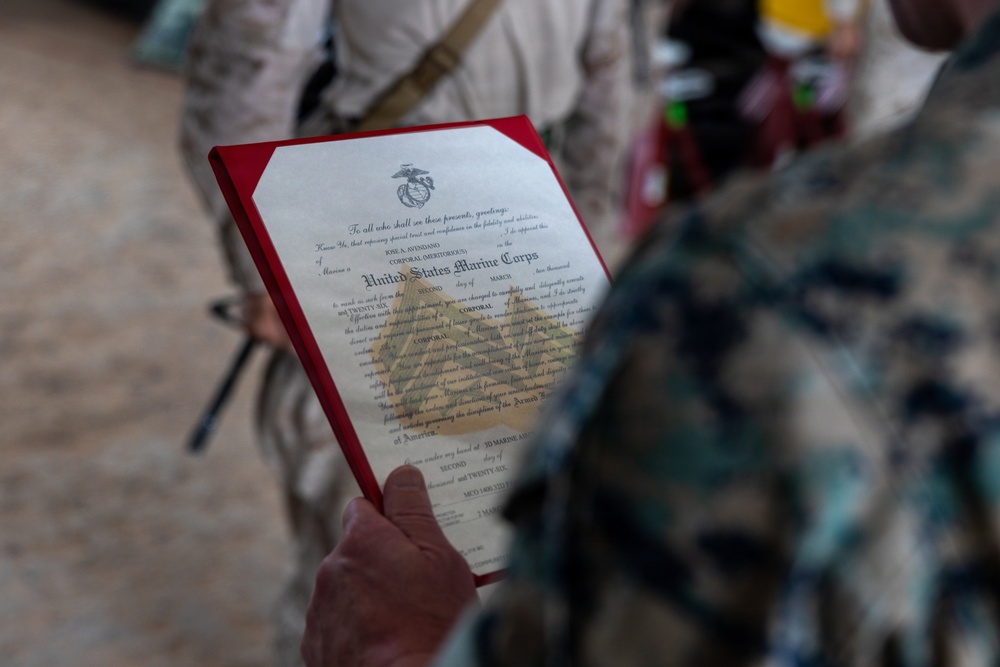 WTI 2-26 III MAW Commanding General Visit