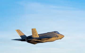 F-35A Lightning II takes off at Nellis Air Force Base