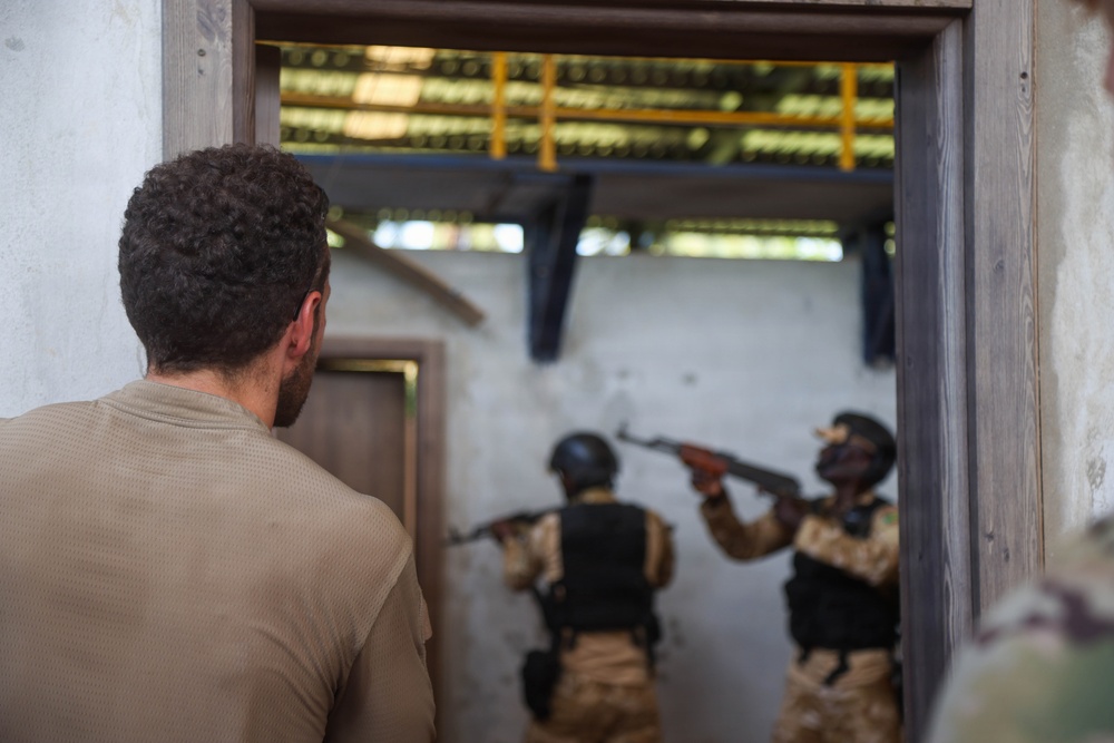 Multinational special operations forces conduct room-clearing exercise at Flintlock 26