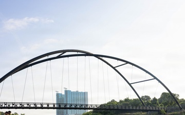 U.S. Marines with 2nd MAW conduct a physical training event in Houston