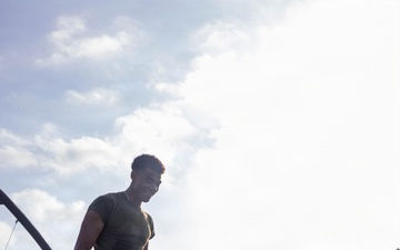 U.S. Marines with 2nd MAW conduct a physical training event in Houston