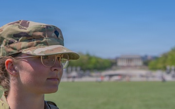 Mississippi National Guard Soldiers patrol on the National Mall