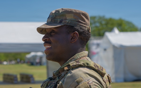 Mississippi National Guard Soldiers patrol on the National Mall