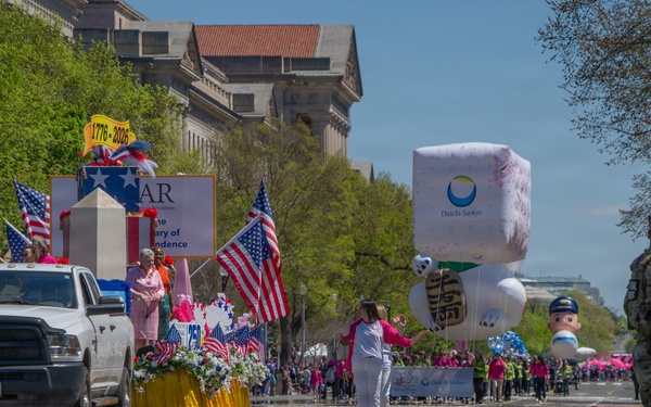 Mississippi National Guard Soldiers patrol during the National Cherry Blossom Parade