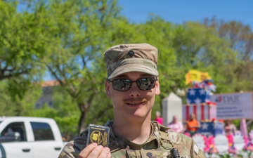 Mississippi National Guard Soldiers patrol during the National Cherry Blossom Parade
