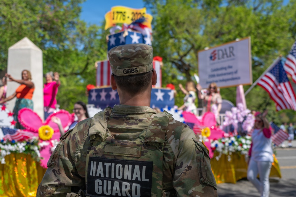 Mississippi National Guard Soldiers patrol during the National Cherry Blossom Parade