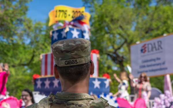 Mississippi National Guard Soldiers patrol during the National Cherry Blossom Parade