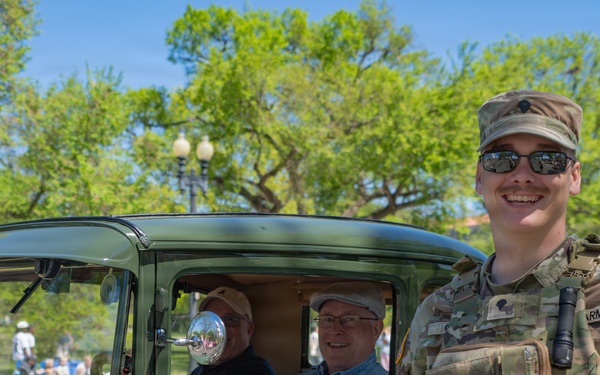 Mississippi National Guard Soldiers patrol during the National Cherry Blossom Parade