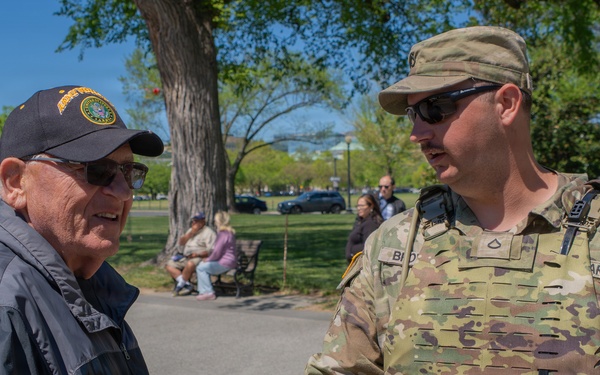Mississippi National Guard Soldiers patrol during the National Cherry Blossom Parade