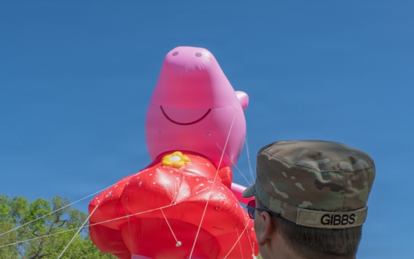Mississippi National Guard Soldiers patrol during the National Cherry Blossom Parade
