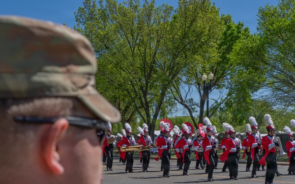 Mississippi National Guard Soldiers patrol during the National Cherry Blossom Parade