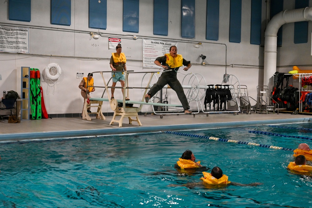 168th Wing KC-135 Stratotanker Aircrew Train for Water Survival