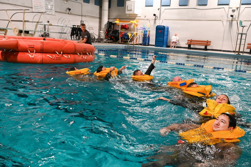 168th Wing KC-135 Stratotanker Aircrew Train for Water Survival