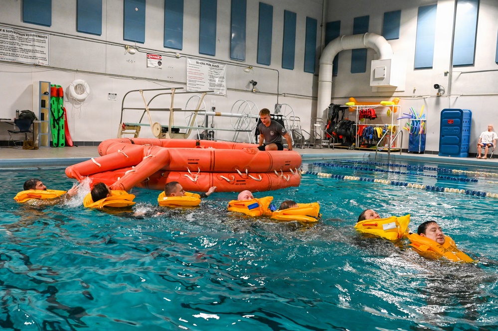 168th Wing KC-135 Stratotanker Aircrew Train for Water Survival