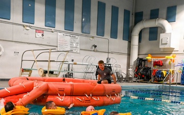 168th Wing KC-135 Stratotanker Aircrew Train for Water Survival