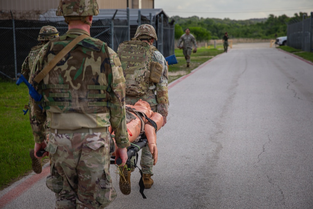 3rd Armored Corps Medical Simulation Training Center conducts a delayed evacuation casualty management training