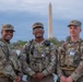 Joint Task Force Magnolia Soldiers patrol at the Jefferson Memorial