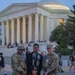 Joint Task Force Magnolia Soldiers patrol at the Jefferson Memorial