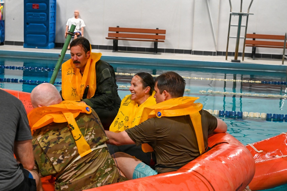 168th Wing KC-135 Stratotanker Aircrew Train for Water Survival