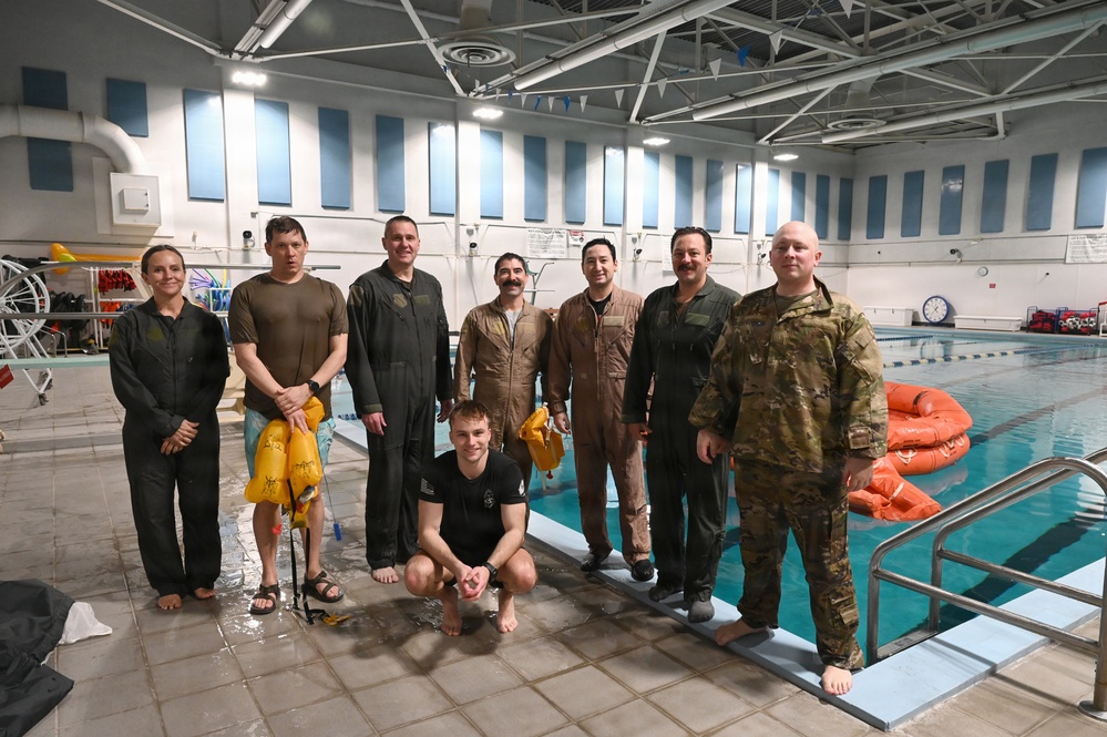 168th Wing KC-135 Stratotanker Aircrew Train for Water Survival