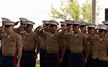 U.S. service members participate in wreath-laying ceremony at Bear Creek Park