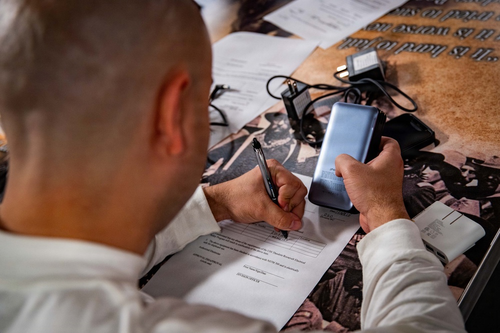 USS Theodore Roosevelt Electronics Inspection