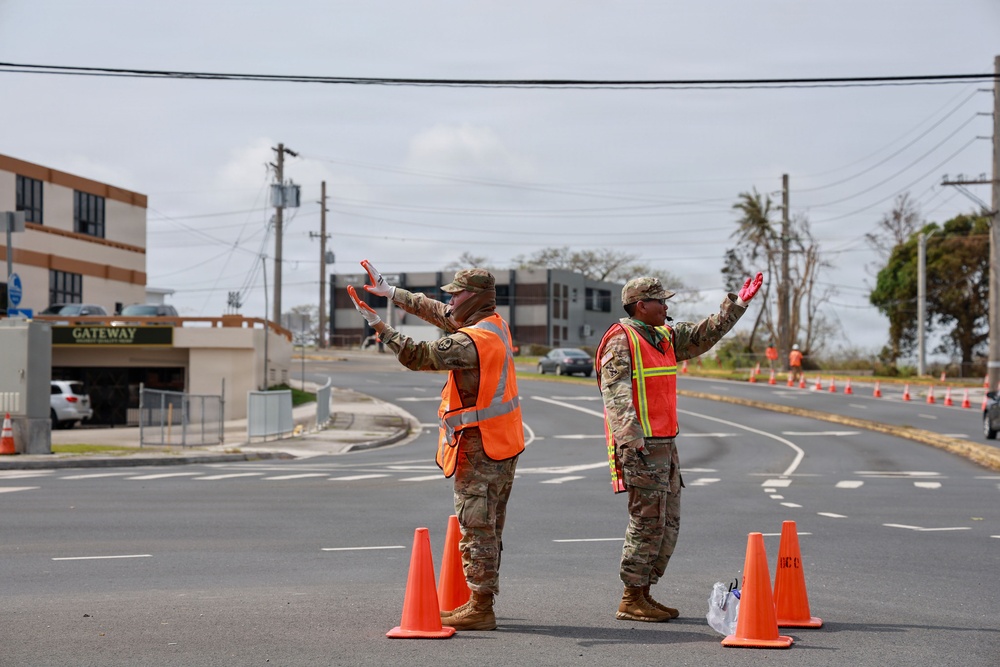 Guam National Guardsmen respond to Typhoon Sinlaku damages