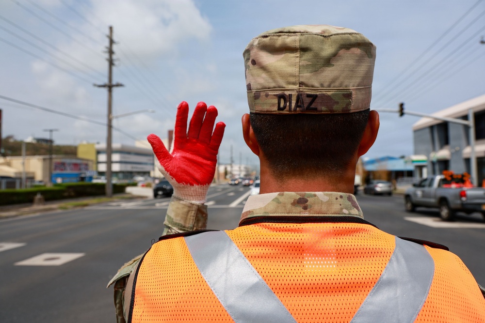 Guam National Guardsmen respond to Typhoon Sinlaku damages