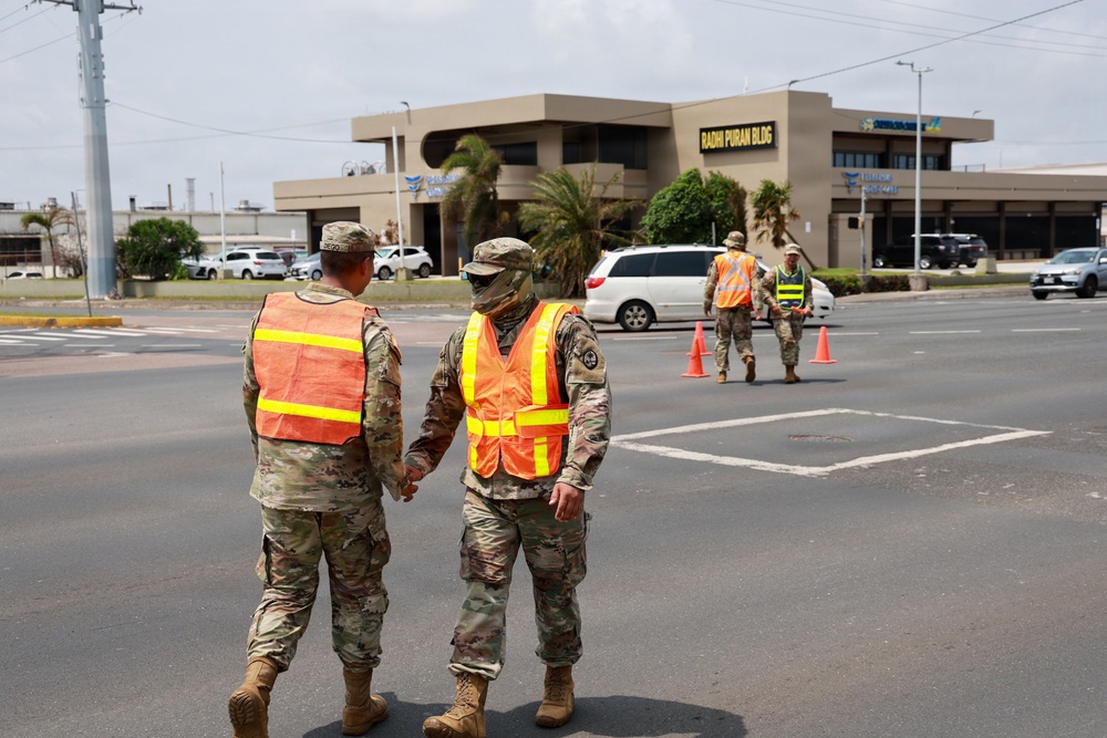 Guam National Guardsmen respond to Typhoon Sinlaku damages