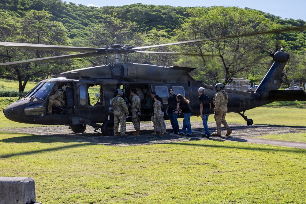Hawaii National Guard conducts aerial assessment of flood impacted areas with emergency management leaders