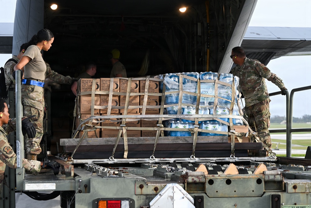 374th Airlift Wing flies typhoon relief supplies to Saipan