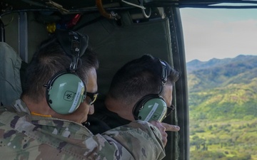 Hawaii National Guard conducts aerial assessment with emergency management leaders following storms