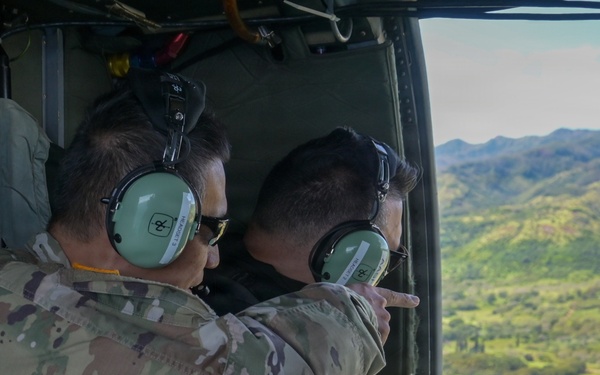 Hawaii National Guard conducts aerial assessment with emergency management leaders following storms