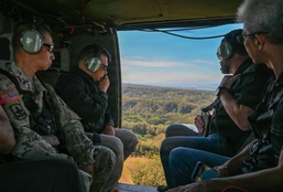 Hawaii National Guard conducts aerial assessment with emergency management leaders following storms