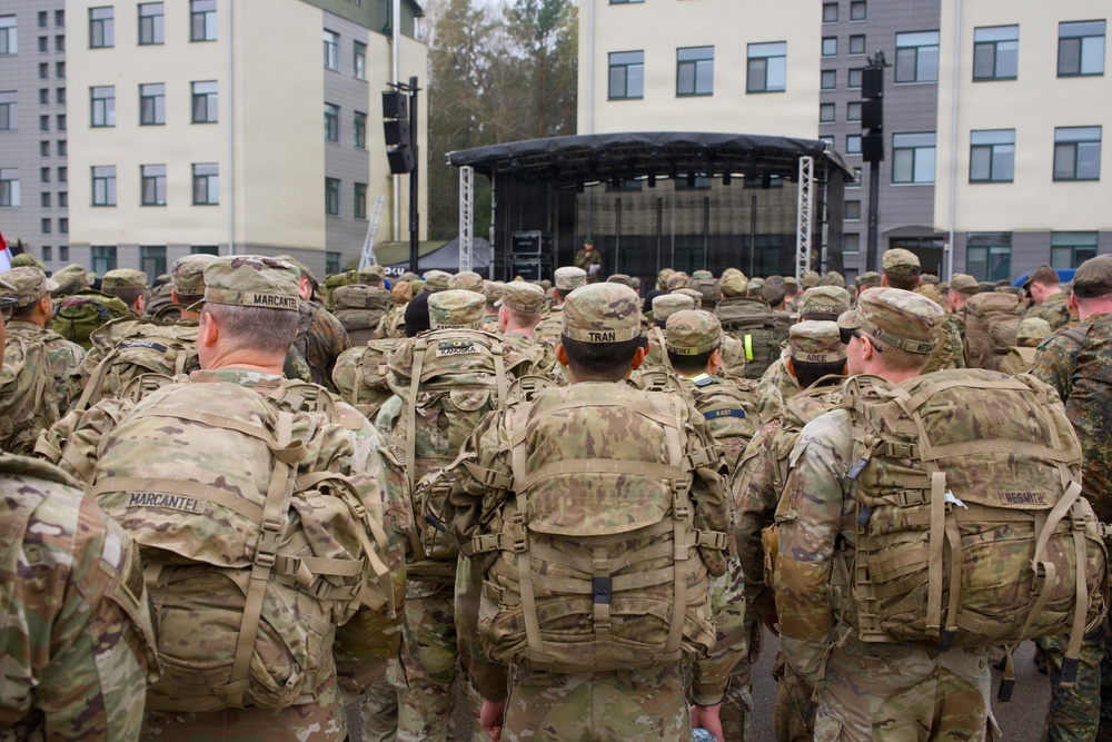 U.S. Soldiers participate in memorial ruck with NATO allies in Lithuania