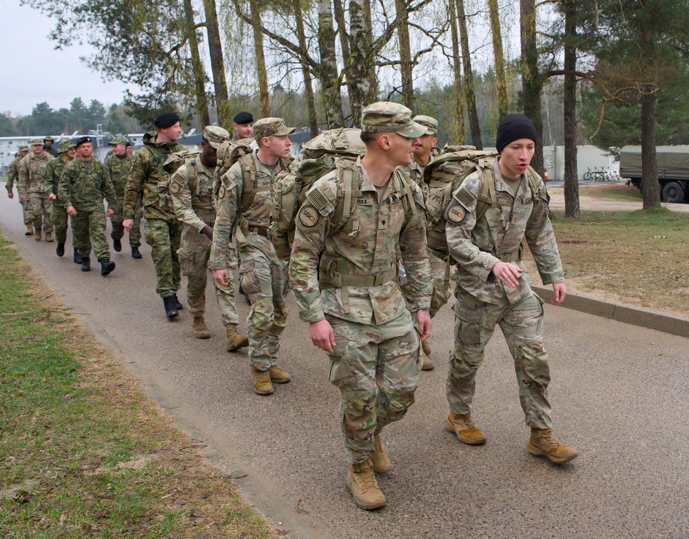 U.S. Soldiers participate in memorial ruck with NATO allies in Lithuania