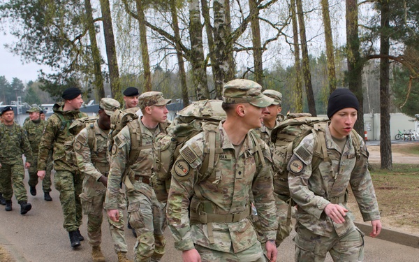 U.S. Soldiers participate in memorial ruck with NATO allies in Lithuania
