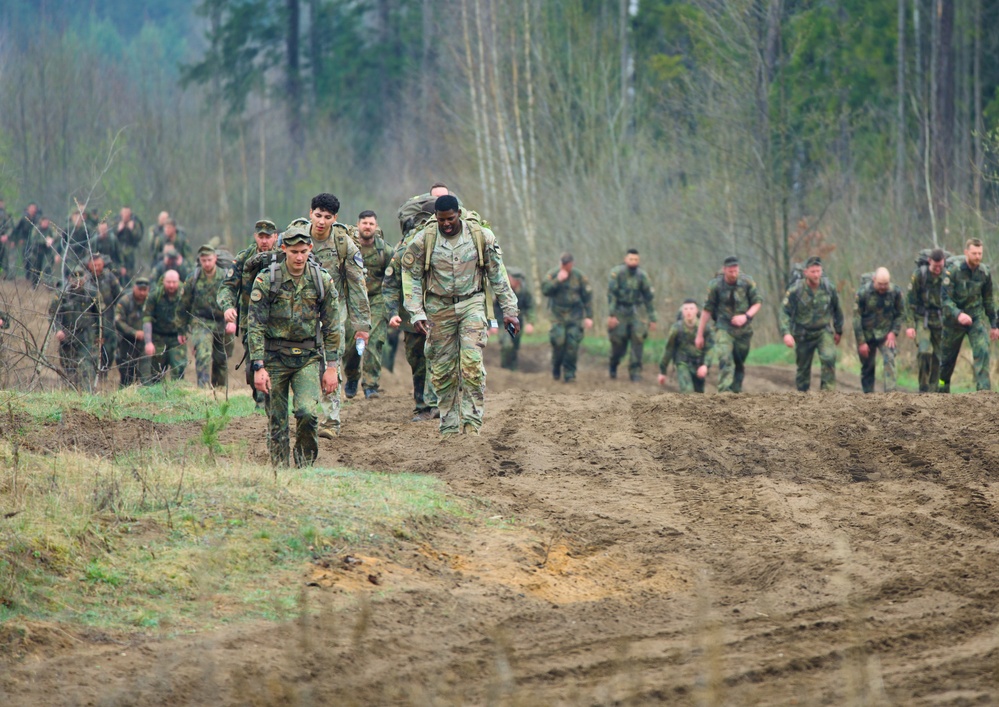 U.S. Soldiers participate in memorial ruck with NATO allies in Lithuania