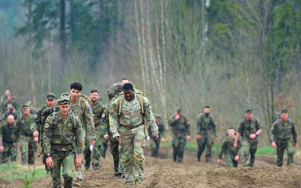 U.S. Soldiers participate in memorial ruck with NATO allies in Lithuania