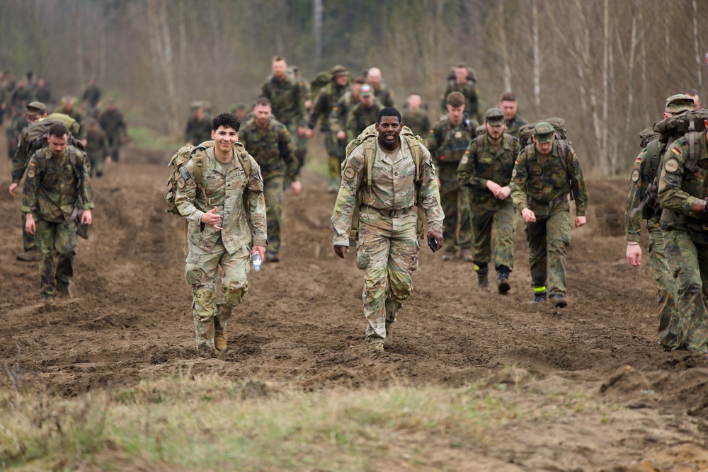 U.S. Soldiers participate in memorial ruck with NATO allies in Lithuania