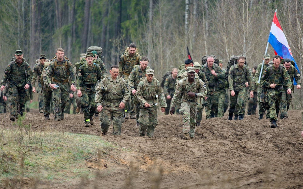 U.S. Soldiers participate in memorial ruck with NATO allies in Lithuania