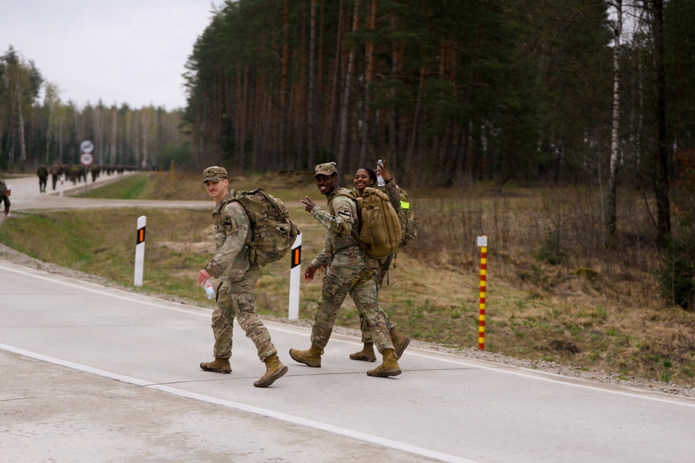 U.S. Soldiers participate in memorial ruck with NATO allies in Lithuania