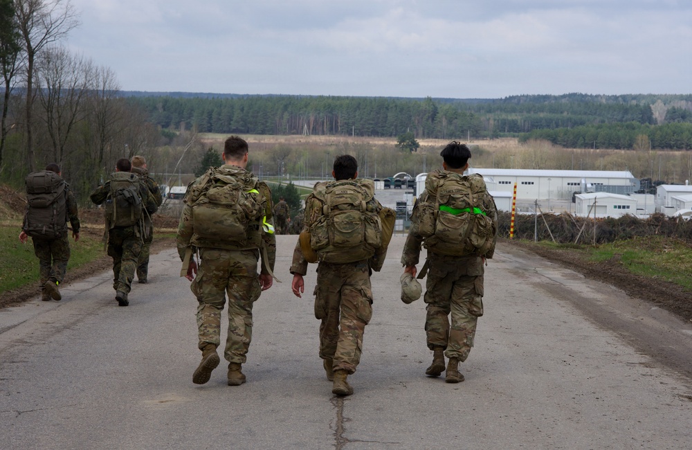 U.S. Soldiers participate in memorial ruck with NATO allies in Lithuania