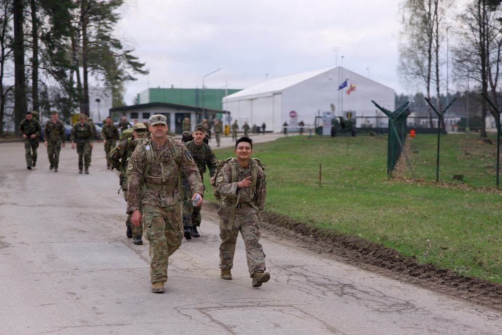 U.S. Soldiers participate in memorial ruck with NATO allies in Lithuania