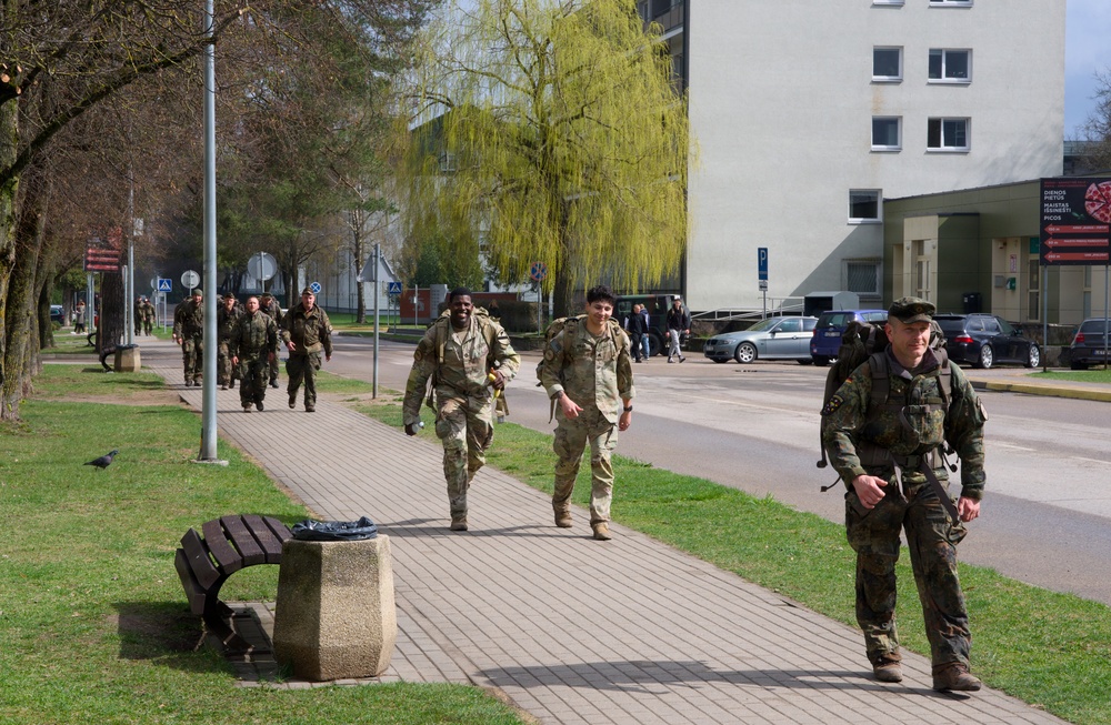 U.S. Soldiers participate in memorial ruck with NATO allies in Lithuania