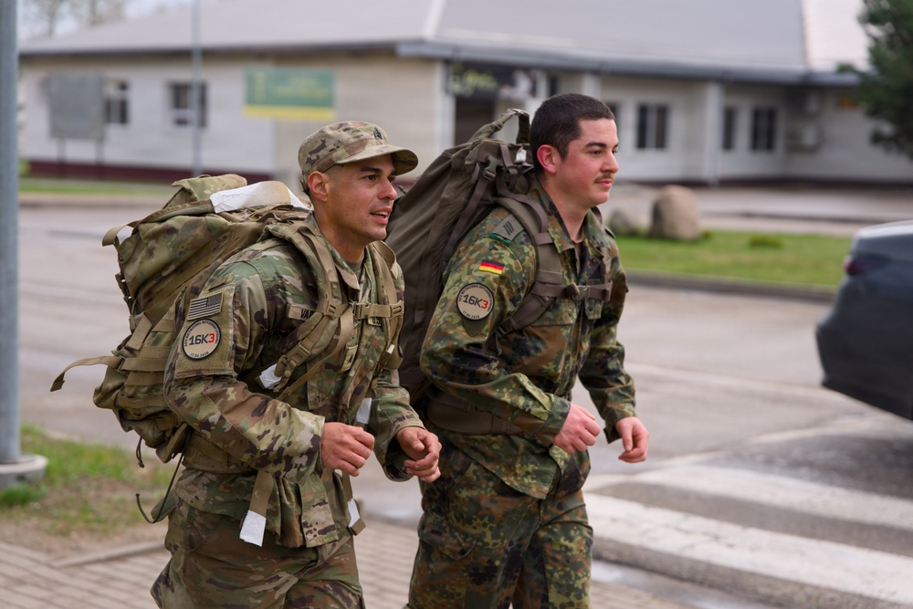 U.S. Soldiers participate in memorial ruck with NATO allies in Lithuania