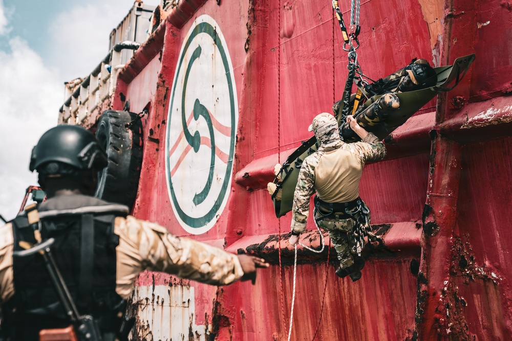 Multinational forces conduct maritime close-quarters combat and medical evacuation training