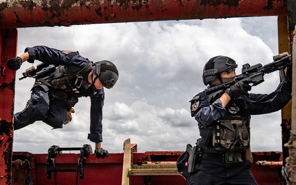 Multinational forces conduct maritime close-quarters combat and medical evacuation training