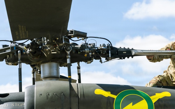 JTF-SB Army Soldiers execute UH-60 Black Hawk pre-flight checks